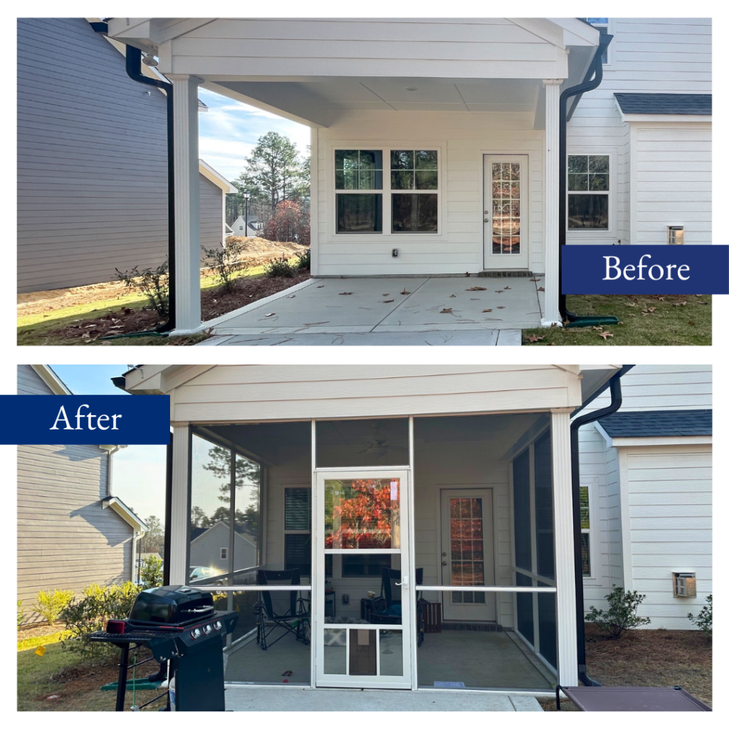 From Covered to Cozy: A Screened-In Porch Transformation
